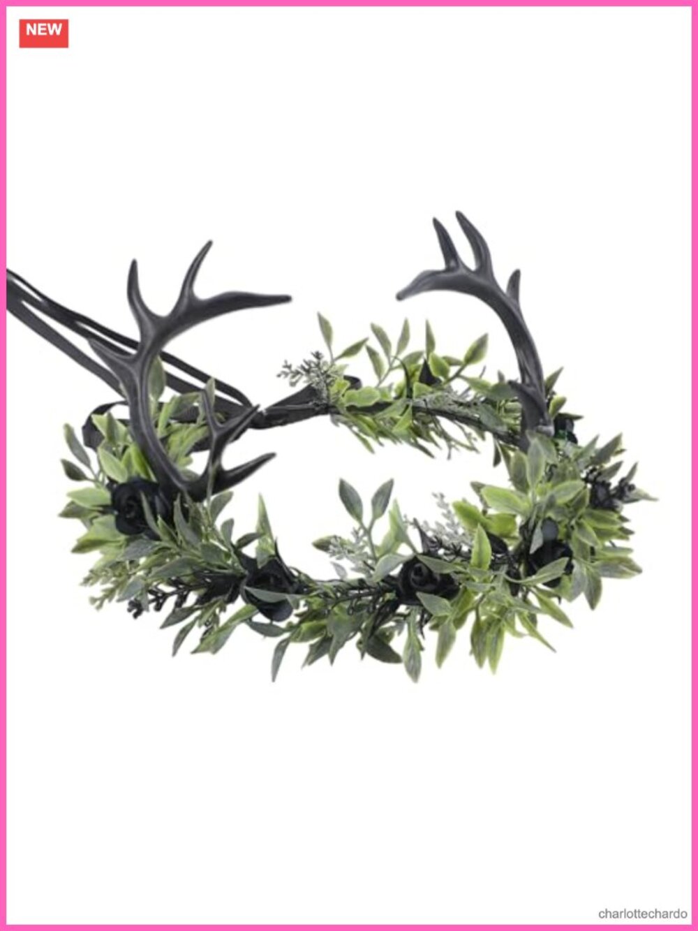 Handmade Fairy Antler Crown Adjustable Ribbon Headband
